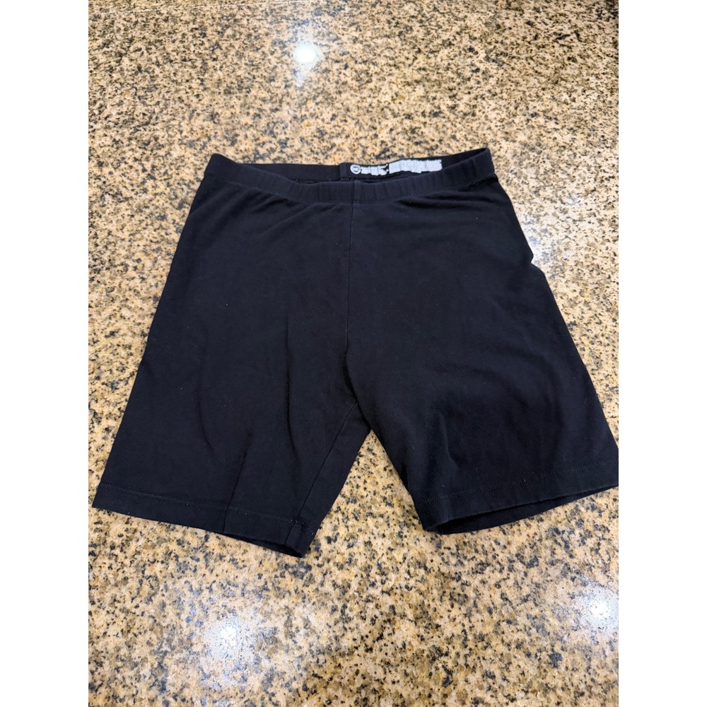 Wonder Nation Girls XL 14-16 Black Cotton Blend Stretch Bike Shorts Solid Basic